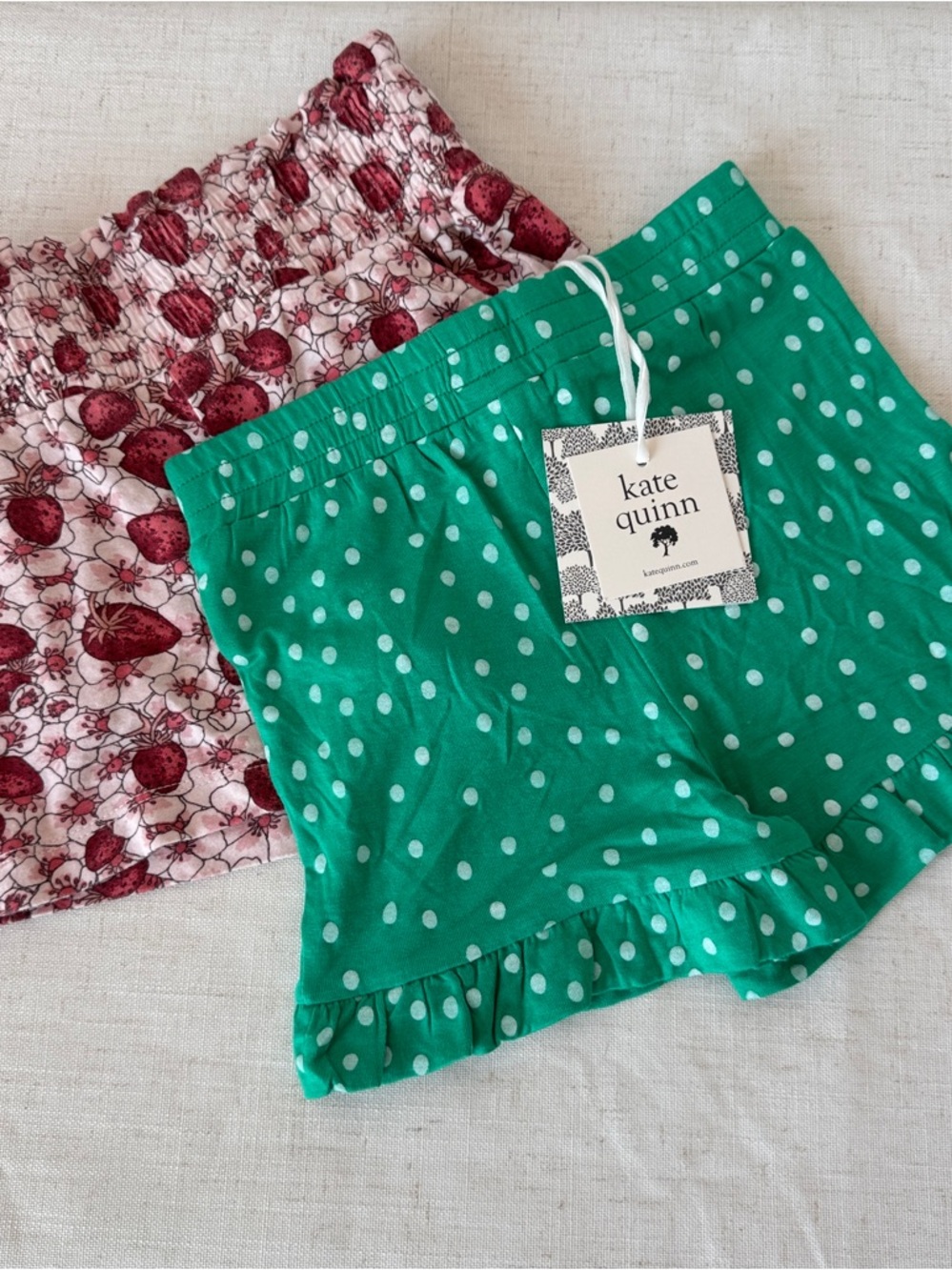NWT Kate Quinn Toddler Girls 2T Shorts Bundle Dots & Strawberries